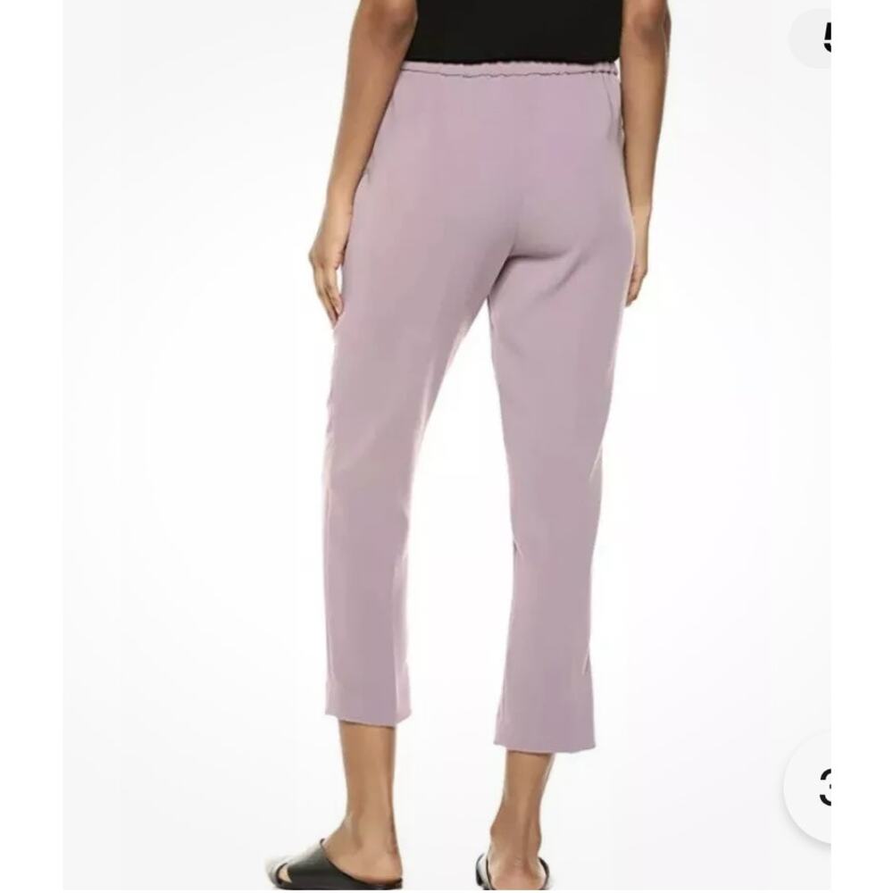 Theory Basic Pull On Classic Crepe Pants Lilac 4 - image 5